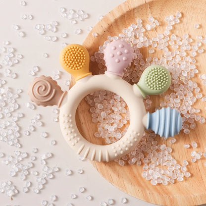 1pc Silicone Teether Baby 0 12 Months Teething Toys 