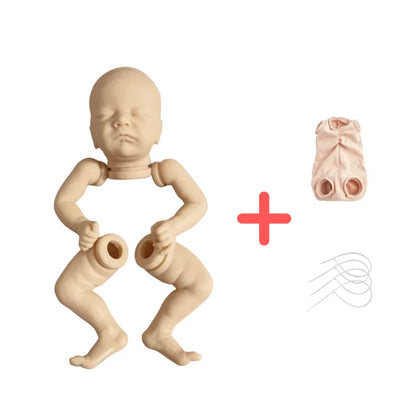 17 Inch Unpainted Vinyl Reborn Doll Charlotte Mold Parts Newborn Doll Kit Unassembled Doll Accessories With Cloth Body