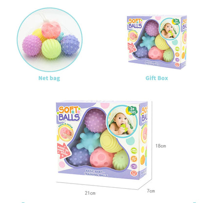 Baby Toys Hands Touch Ball Sensory Toy Infant rattle Massage Kawaii Soft Ball Tactile Developing For Babies игрушки для детей