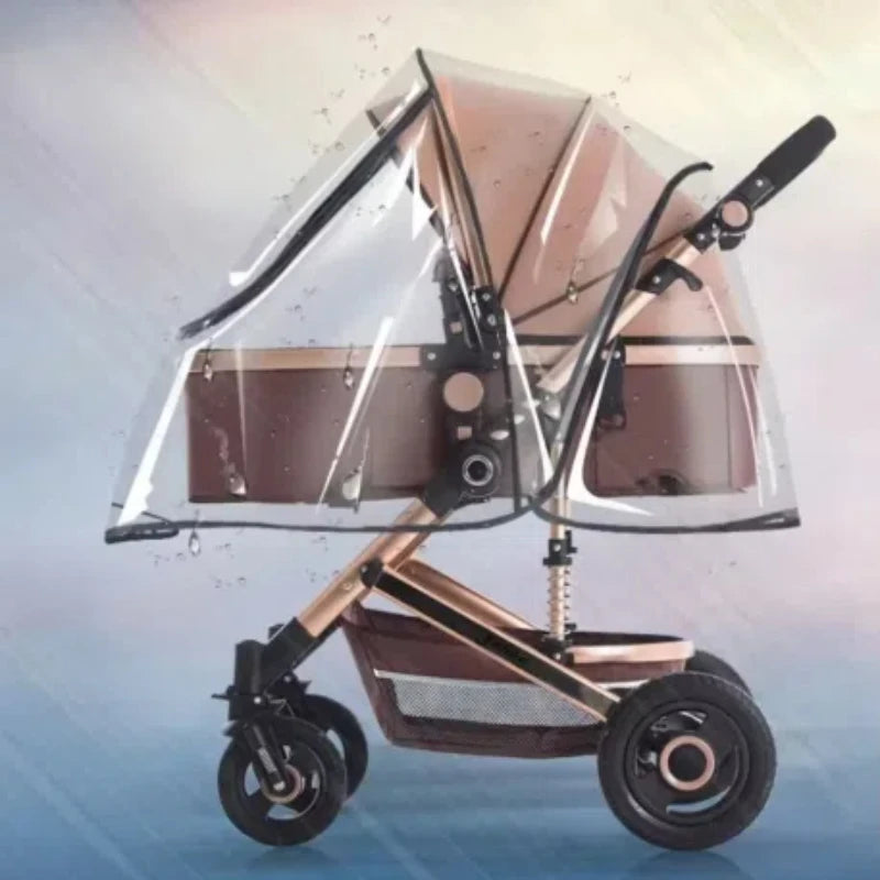 Universal Waterproof Rain Cover For Prams Pram Accessories Transparent Dust Cover Open Zip Umbrella Rainy Season Waterproof
