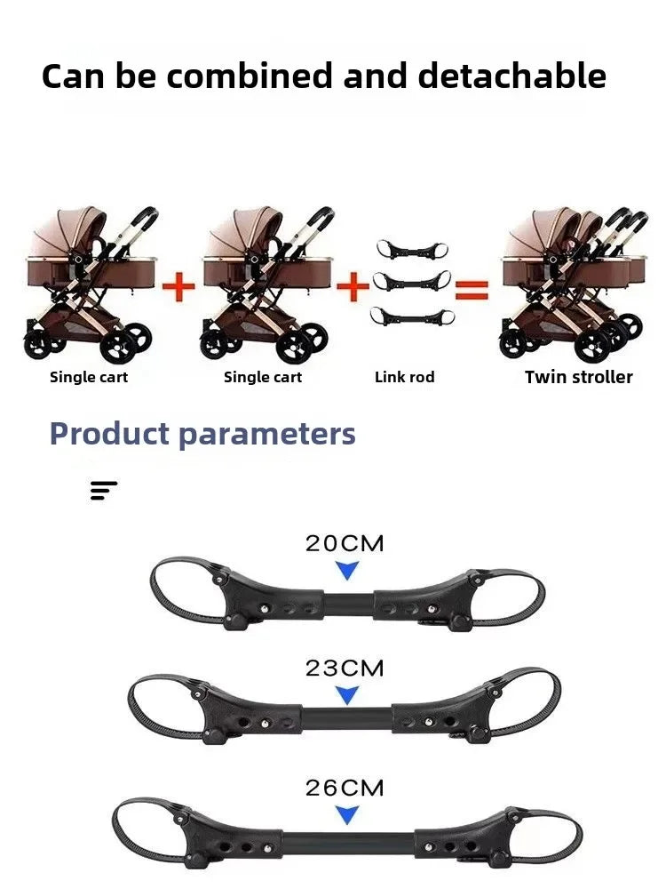 2025 New 3-in-1 Twin Baby Stroller with Car Seat Portable 