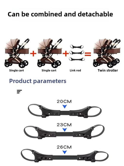 2025 New 3-in-1 Twin Baby Stroller with Car Seat