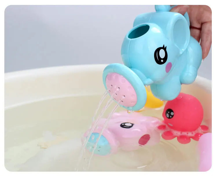 Baby Bath Toys Lovely Plastic Elephant Shape Water Spray 
