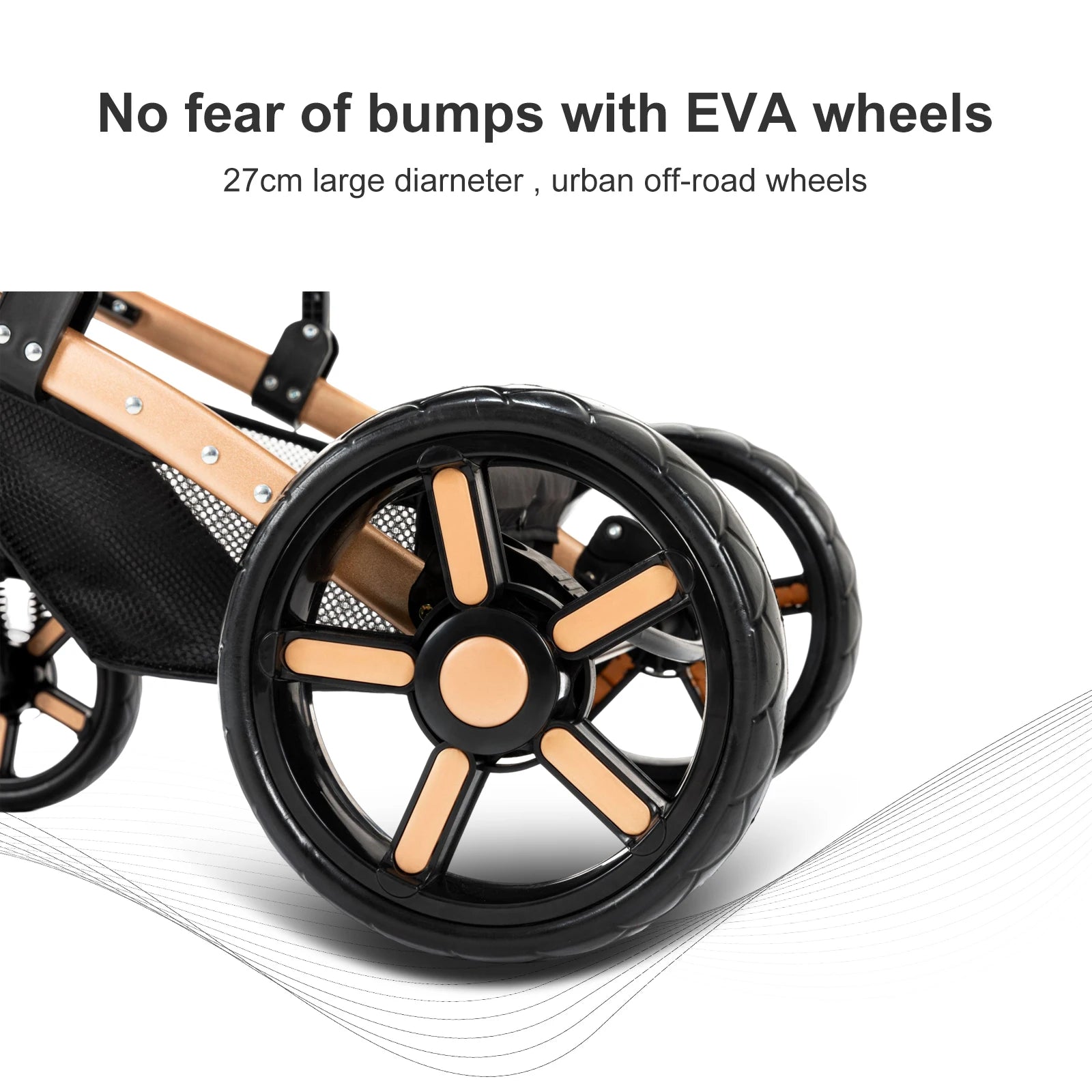 Your All-in-One Travel Solution: 3-in-1 Lightweight Stroller & Pram for All Terrains, Suitable from Birth with Easy Compact Fold by Baby Paradise