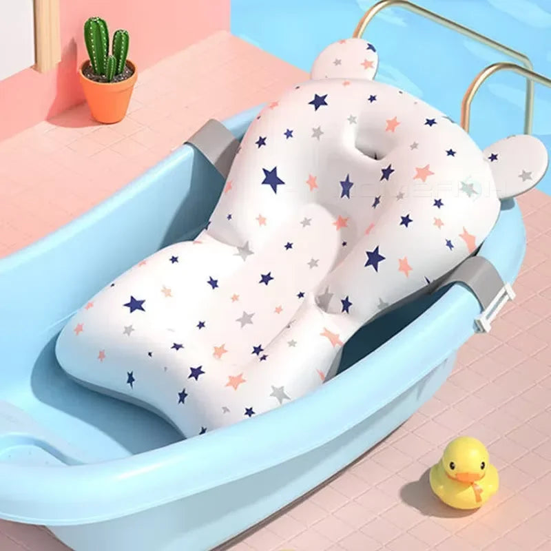 Baby Bath Support Pad Foldable Floating Seat Adjustable Newborn Bathing Cushion Infant Safety Net Hammock