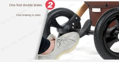 2025 New 3-in-1 Twin Baby Stroller with Car Seat Portable 