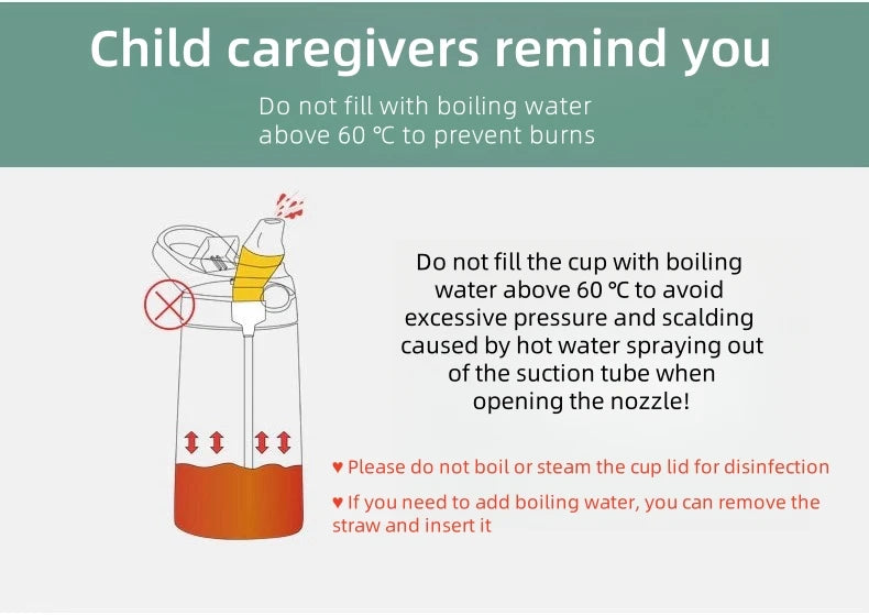 480ML Baby Feeding Cup Leakproof Water Bottle