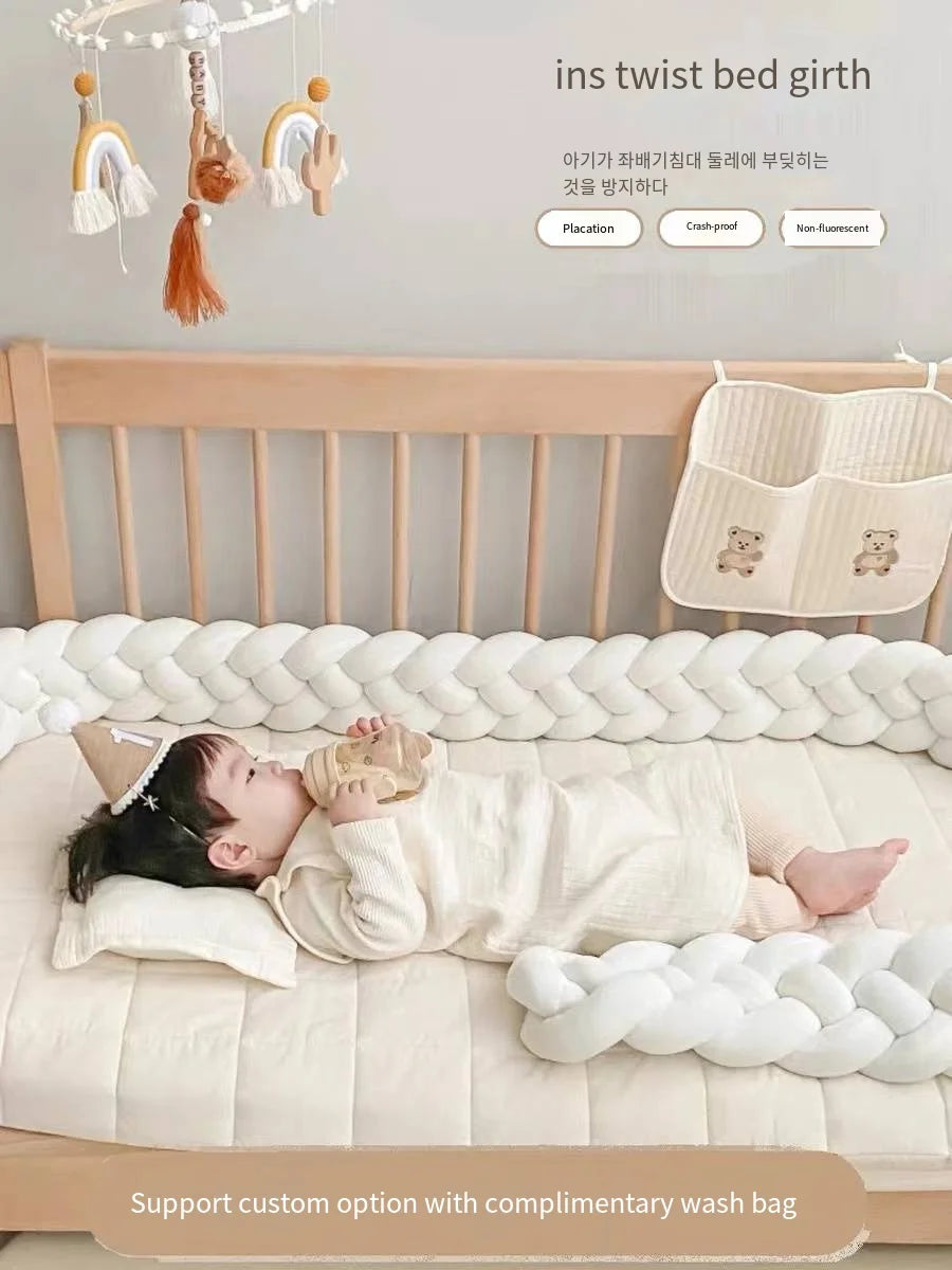 2M 3M Baby Bumper Crib Protector Mobile Baby Bed Cushion Set Bule Colour for Infant Room Decor 2023 Free Shiping Baby Cot Bumper