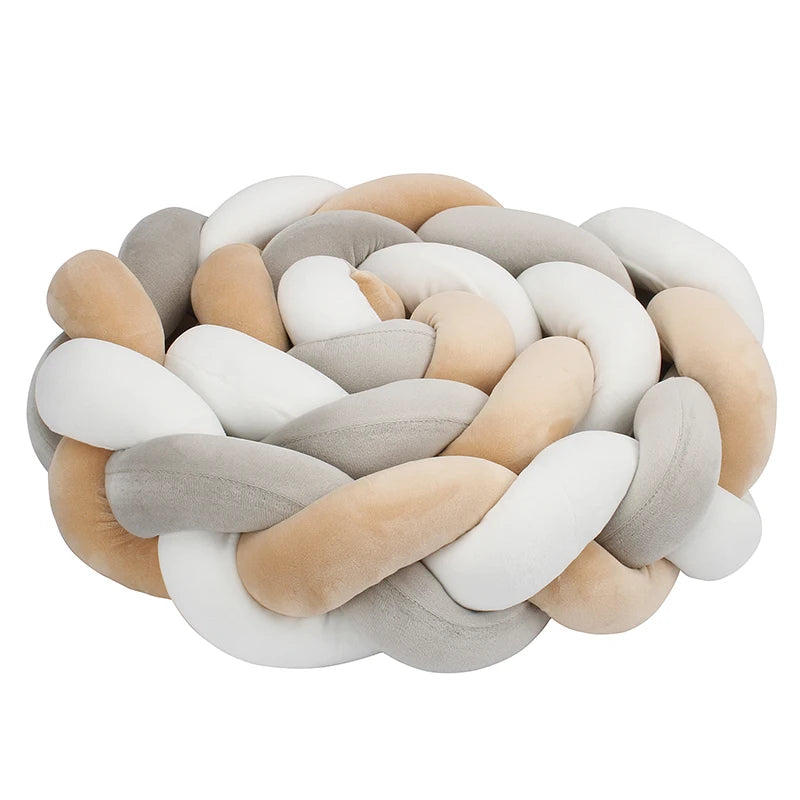 1-4 M Baby Bed Protector Infant Cradle Pillow Cushion Braid Knot Bumper Crib Bumper Room Decor Tresse Tour De Lit Bebe