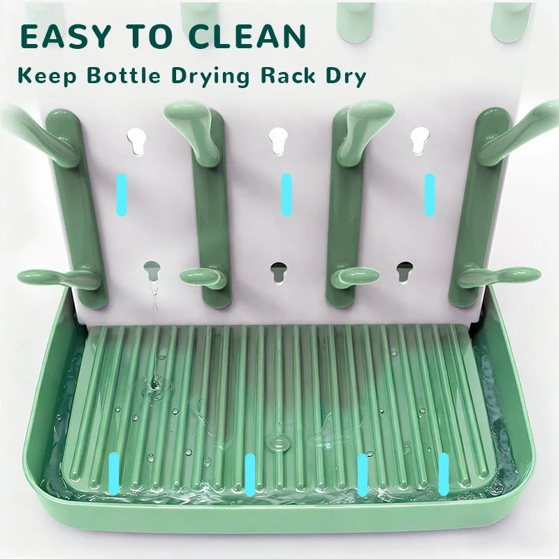 Baby Bottle Drying Rack, Baby Bottle Rack - Space saving vertical drying rack for cleaning bottles and pump components