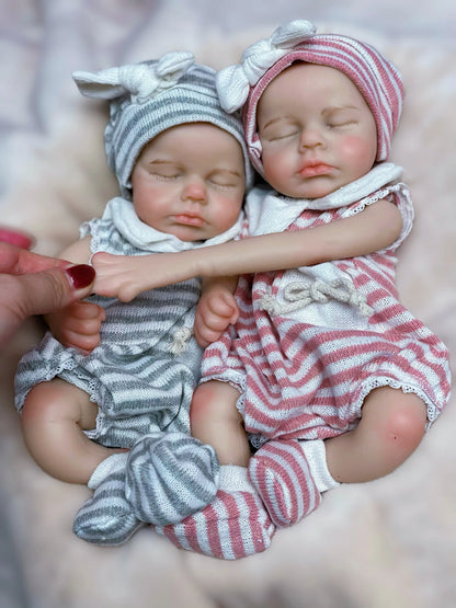 33CM Open Mouth Silicone Loulou Girl&Boy Bebe Reborn Dolls Handmade Painted Full Body Soft Solid Silicone Newborn Baby Doll Toy