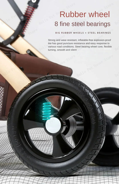 2025 New 3-in-1 Twin Baby Stroller with Car Seat Portable 