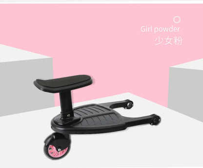 Universal Strollers Step Board Adapter with Seat Second Child Jogger Twins Scooter Baby Pram Hitchhiker Bumper