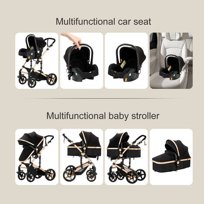 Baby Stroller 3 in 1 Newborn Baby Carriage Lightweight Newbaby Car Travel Pram For Newborn Baby High Landscape Stroller Baby
