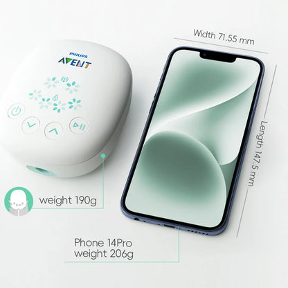 PHILIPS AVENT Portable Single Electric Breast Pump with Smart Massage & Petal Stimulation – Mimics Baby’s Natural Sucking