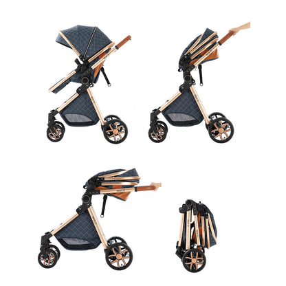 Baby Stroller 3 in 1 Newborn Baby Carriage Lightweight Newbaby Car Travel Pram For Newborn Baby High Landscape Stroller Baby