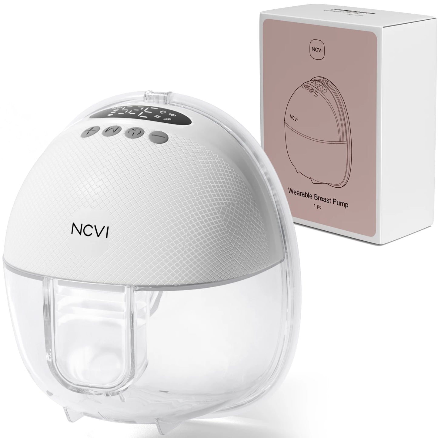NCVI Electric Breast Pump,Wearable for Breastfeeding,Hands-Free, 4 Modes 9 Levels, 3 Flange Sizes(19/21/24mm), Smart Display