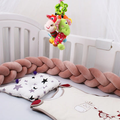 1-4 M Baby Bed Protector Infant Cradle Pillow Cushion Braid Knot Bumper Crib Bumper Room Decor Tresse Tour De Lit Bebe