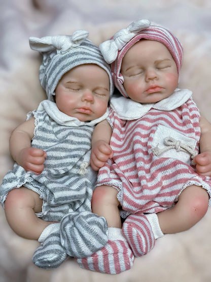 33CM Open Mouth Silicone Loulou Girl&Boy Bebe Reborn Dolls Handmade Painted Full Body Soft Solid Silicone Newborn Baby Doll Toy