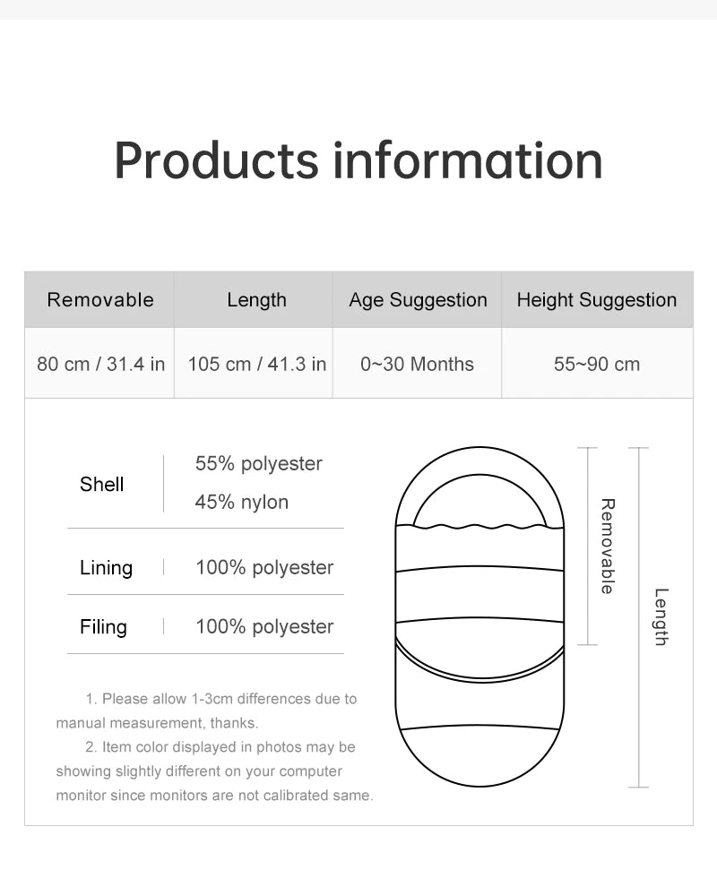 Winter Windproof Fur Collar Removable 2 Styles Footmuff 0-36 Months For Cart  Newborn