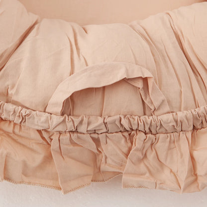 Baby Nest Ruffle Baby Bassinet For Newborns Travel Bed Stars Design Portable Lounger Cotton Toddler Crib Breathable Sleep Nest