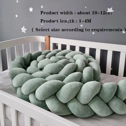 1-4 M Baby Bed Protector Infant Cradle Pillow Cushion Braid Knot Bumper Crib Bumper Room Decor Tresse Tour De Lit Bebe