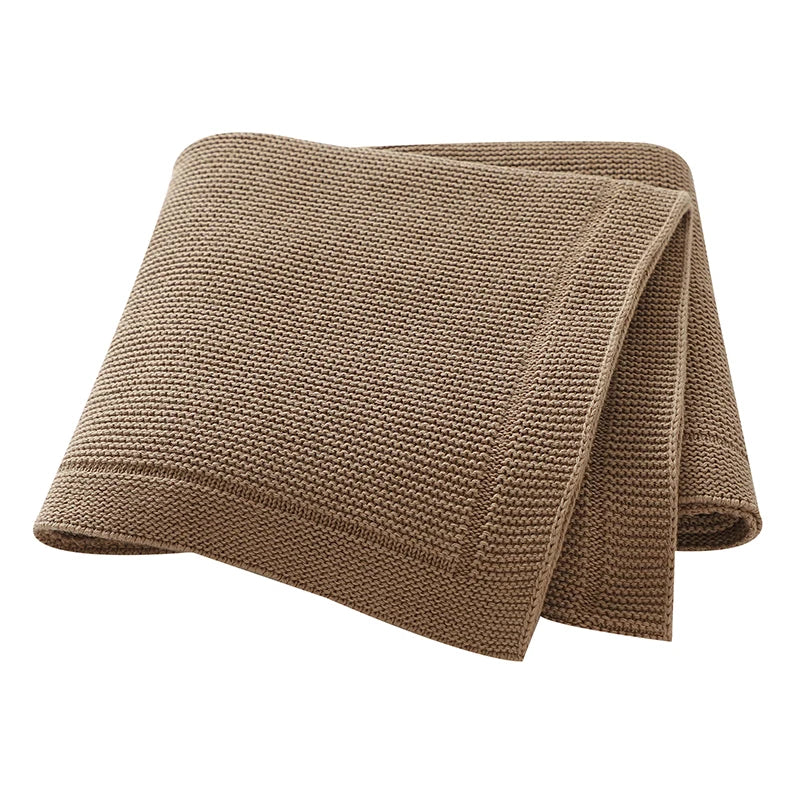 Baby Blankets Knitted Breathable Newborn Boy Girl Cotton Stroller Bedding Sleeping Covers 90*70cm Toddler Throw Receiving Quilts
