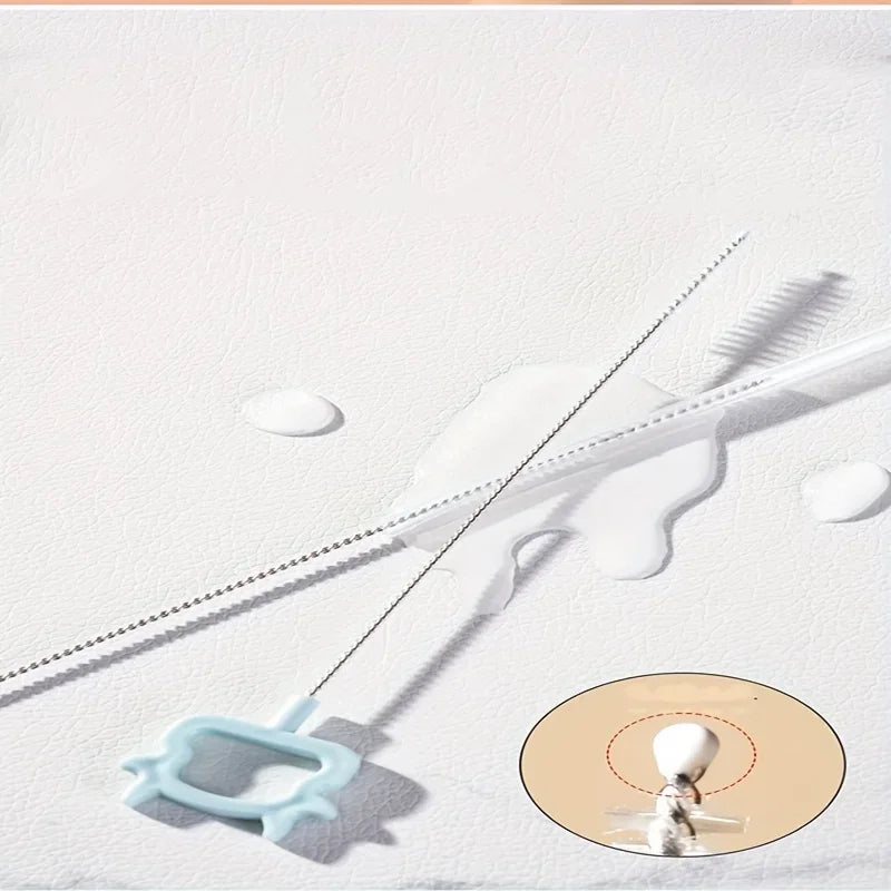 Portable 6 in 1 Baby Bottle Cleaner Set with Drying Rack, 2 Silicone Baby Bottle Brushes,Straw Brush, Nipple Brush & Storage Box