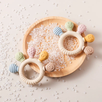 1pc Silicone Teether Baby 0 12 Months Teething Toys 