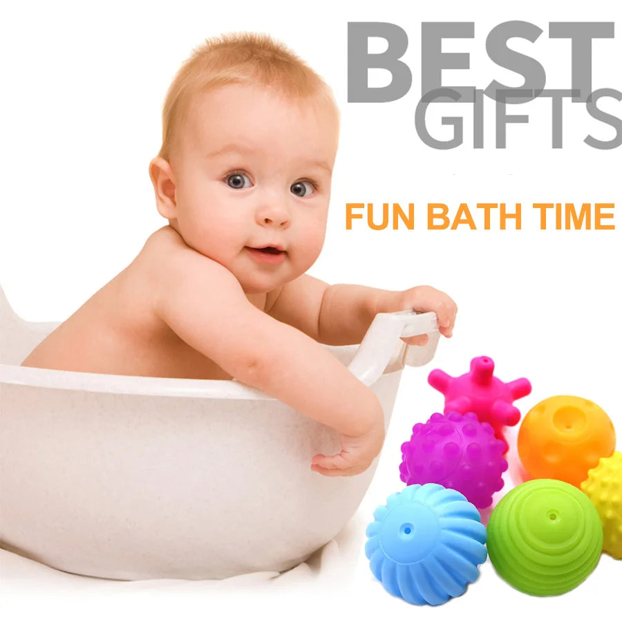 6PCS Textured Balls for Baby Sensory Play 6-12 Months, Activity Multi Soft Ball, Montessori Shower Toys for Toddlers 1-3 Years by Baby Paradise