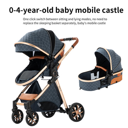 Baby Stroller 3 in 1 Newborn Baby Carriage Lightweight Newbaby Car Travel Pram For Newborn Baby High Landscape Stroller Baby