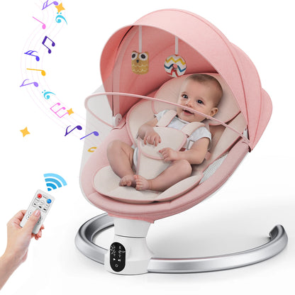 Electric Baby Swing Baby Rocker, APP and Remote Baby Scale From Birth to 9kg, 5-Point Harness Improved Baby Scale with 3 Timers