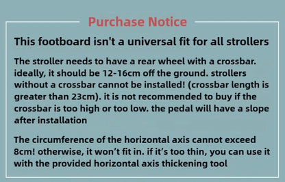 Universal Strollers Step Board Adapter with Seat Second Child Jogger Twins Scooter Baby Pram Hitchhiker Bumper