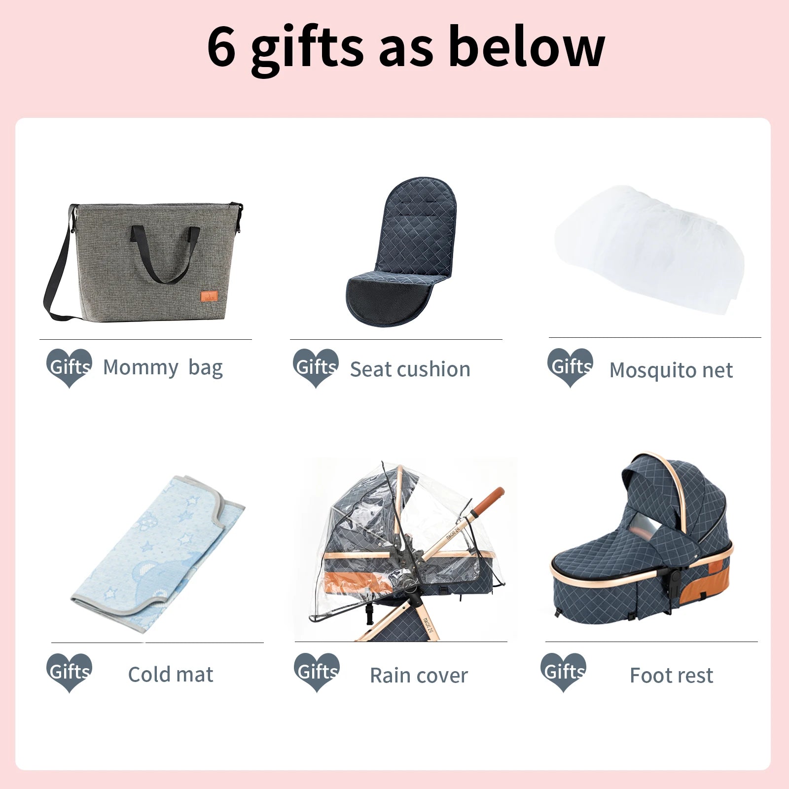 Your All-in-One Travel Solution: 3-in-1 Lightweight Stroller & Pram for All Terrains, Suitable from Birth with Easy Compact Fold by Baby Paradise