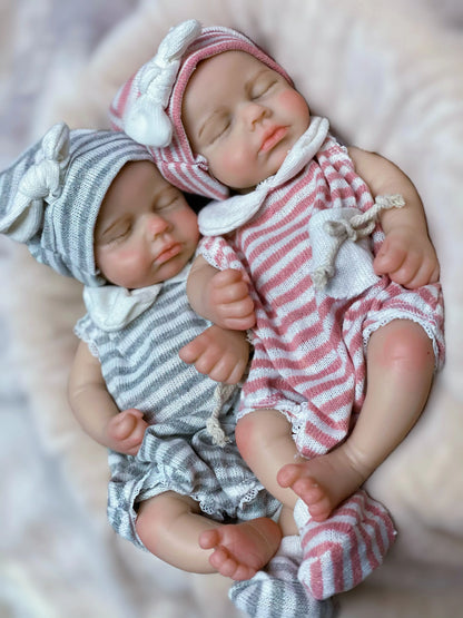 33CM Open Mouth Silicone Loulou Girl&Boy Bebe Reborn Dolls Handmade Painted Full Body Soft Solid Silicone Newborn Baby Doll Toy