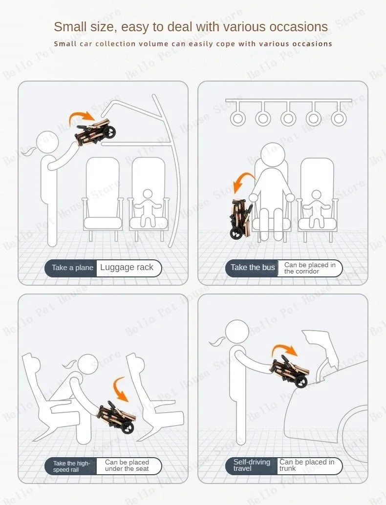 2025 New 3-in-1 Twin Baby Stroller with Car Seat