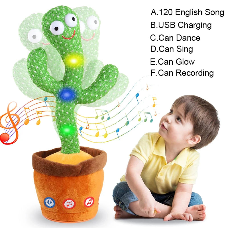 Dancing Cactus Song Speaker Talking Usb Battery Voice Repeat