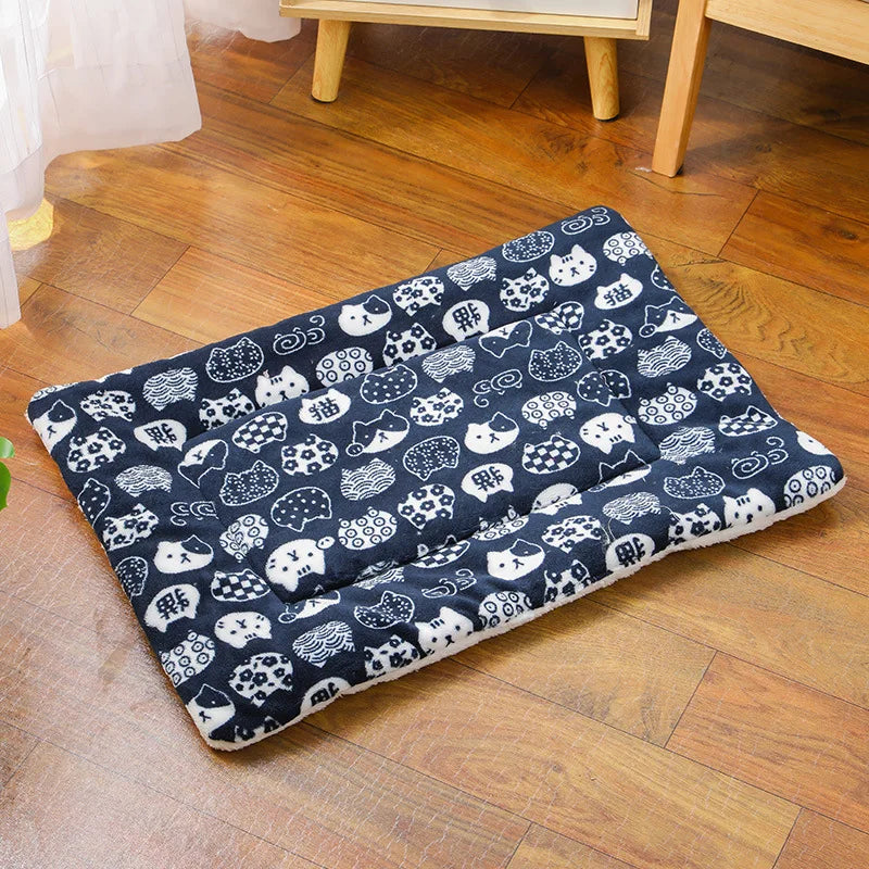Cute Small Dog Mat Double-sided Use Winter Warm Medium Cat Sofa Blanket Skin-friendly Puppy Bed Cushion Pet Bed Accessories by Baby Paradise
