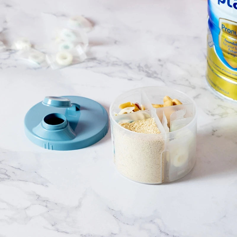 4 Compartments Baby Food Storage Box Newborn Milk Powder Newborn Baby Things Snacks CupsContainer Formula Dispenser Portable