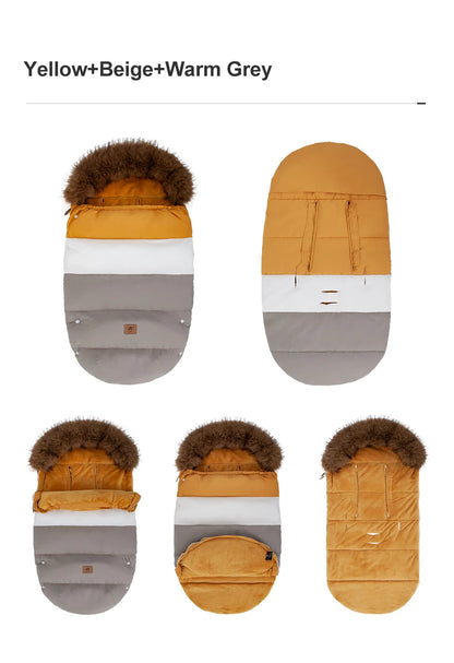 Winter Baby Stroller Footmuff 0-36 Months Windproof Warm Envelope For Universal Pram Outside Travel Baby Stroller Accessories