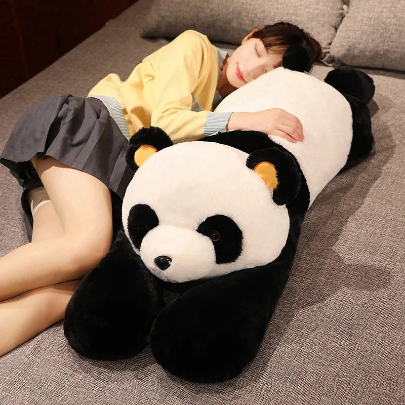 60cm-120cm Giant Panda Plush Toys Soft Sleep Pillow