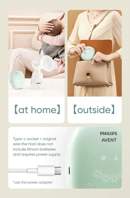 PHILIPS AVENT Portable Single Electric Breast Pump with Smart Massage & Petal Stimulation – Mimics Baby’s Natural Sucking