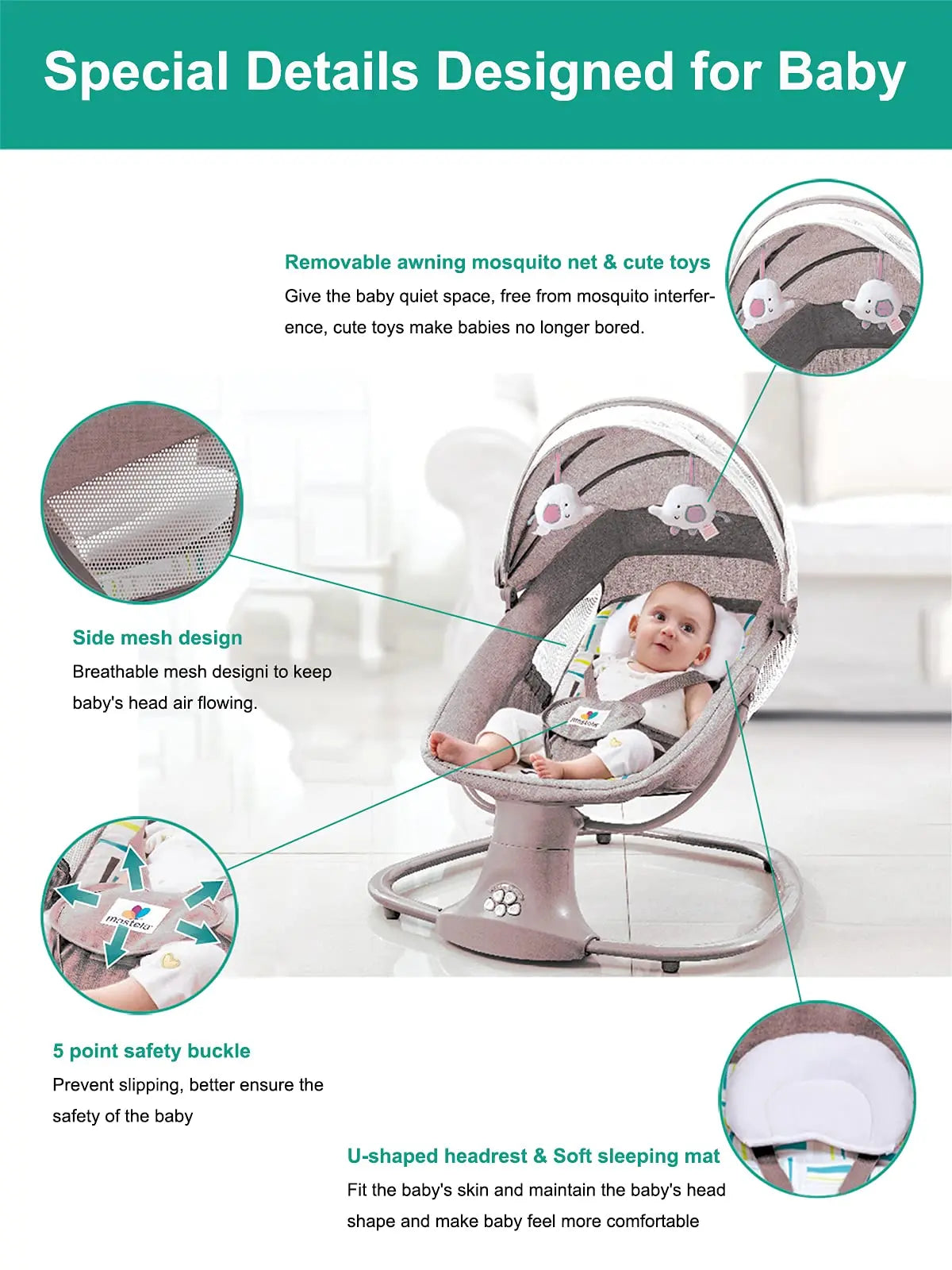 baby bed Luxury cradles baby swing electric