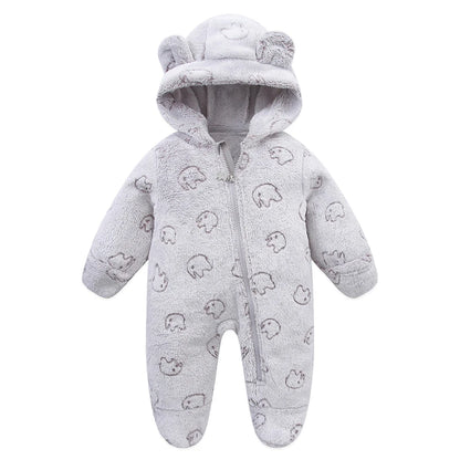 Soft Newborn Baby Clothes Flannel Autumn Winter Baby Boys Girls Jumpsuit Cartoon Newborn Bodysuit Warm Rompers for Babies 0-12M