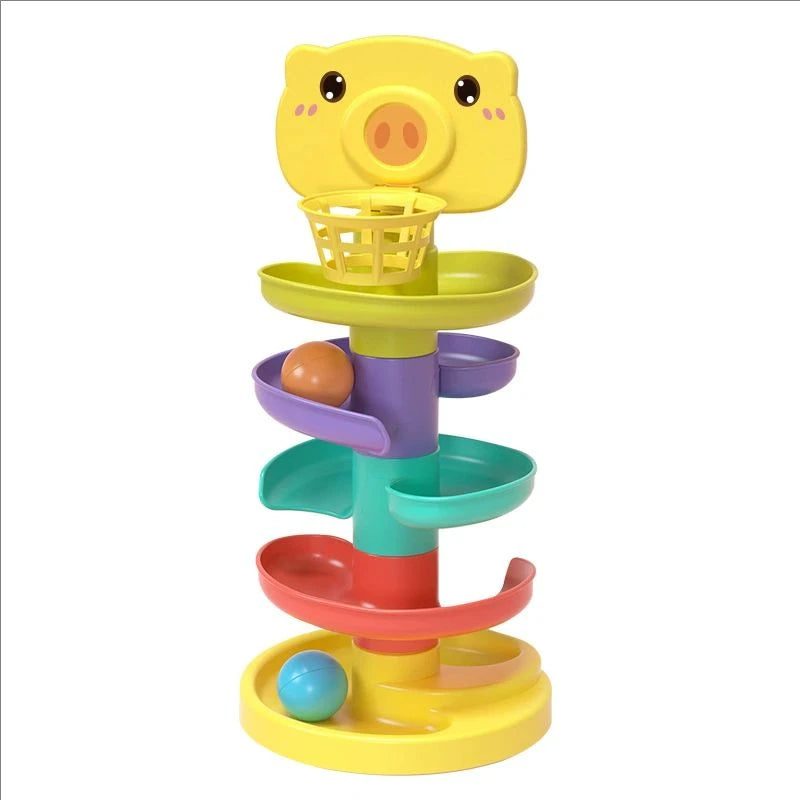 Baby Toy Ball Drop Toys for Toddler 1-3Y Rolling Ball Pile Tower Montessori Educational Stacking Games for Babies Sensory Toys by Baby Paradise