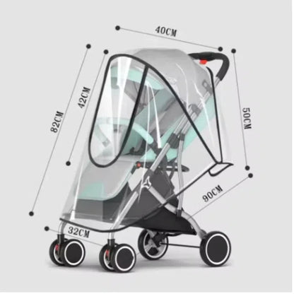 Universal Waterproof Rain Cover For Prams Pram Accessories Transparent Dust Cover Open Zip Umbrella Rainy Season Waterproof