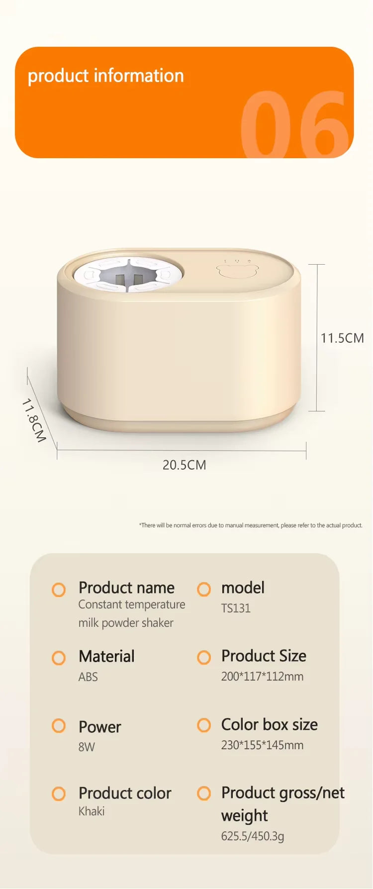 Electric Milk Bottle Shaker, USB Smart Intelligent Milk Powder Mixer, Lithium battery, Baby Formula Maker, Divine Device