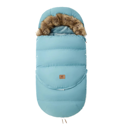 Winter Windproof Fur Collar Removable 2 Styles Footmuff 0-36 Months For Cart  Newborn