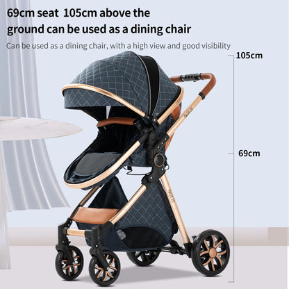 Baby Stroller 3 in 1 Newborn Baby Carriage Lightweight Newbaby Car Travel Pram For Newborn Baby High Landscape Stroller Baby