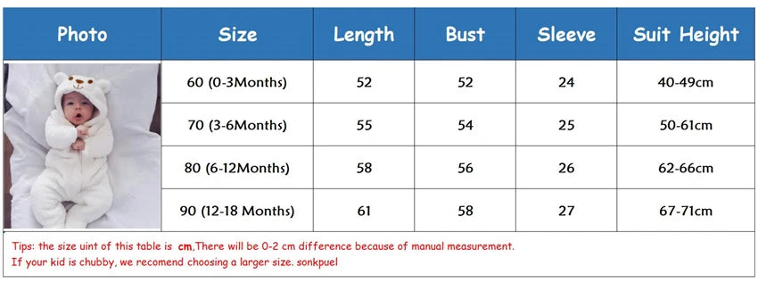 Newborn Baby Boy Girl Kids Bear Hooded Romper Jumpsuit Bodysuit Clothes Outfits Long Sleeve Playsuit Toddler One Piece Outfit